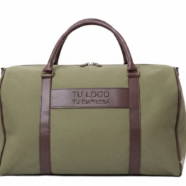Bolso de lona y cuero